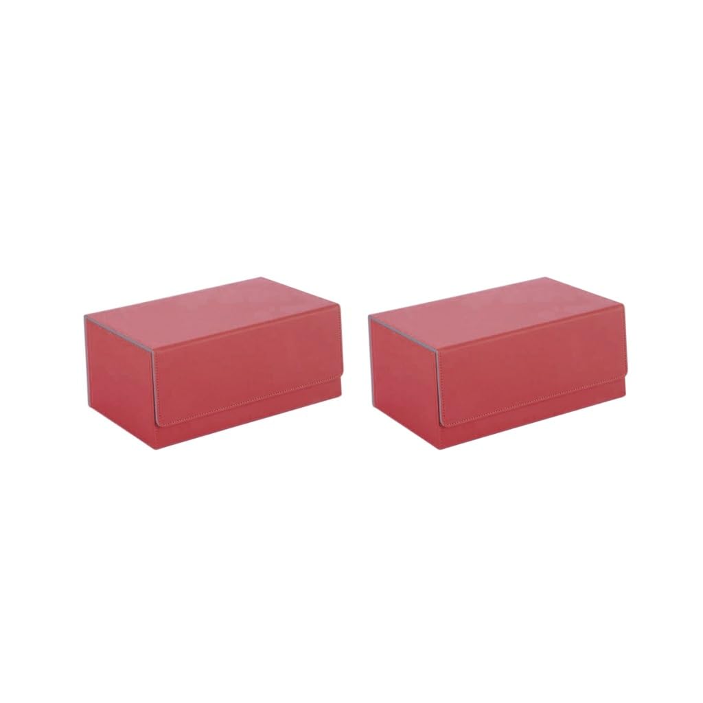 2 zestaw kart pudełko do przechowywania kolekcjonerska karta do gry hobby pojemnik organizer etui czerwone