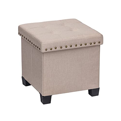 Nathan-James-71103-Payton-Foldable-Storage-Ottoman-Footrest-and-Seat-Cube-Beige Nathan James 71103 Payton Foldable Storage Ottoman Footrest and Seat Cube Beige