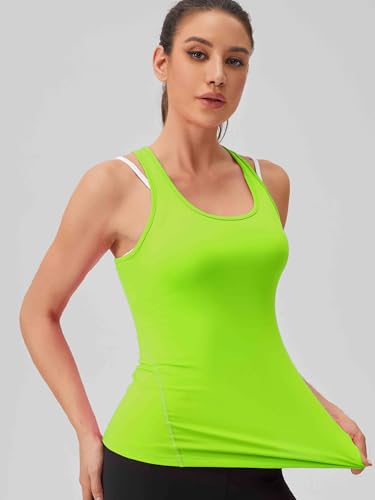 TAISIM Women's Racerback Athletic Workout Running Yoga Tank Tops3