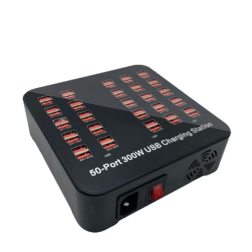Image of Smart 50 Ports USB Hub Charging Station Power Outlet Multi Port Speed Dock Charger Suitable for Hotels, Shops, Schools, Shopping Mall and Travel - Black (50 USB Port)