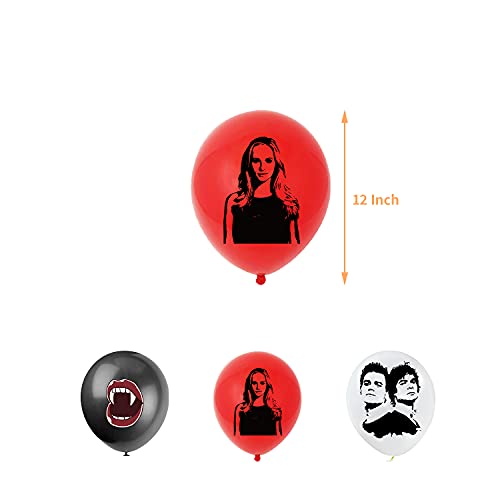 De Vampire Diaries Verjaardagsfeestversieringen Leveringsset voor kinderen met gelukkige verjaardag Banner, Cake Topper, Cupcake Toppers, ballonnen voor feestdecoraties - Image 6