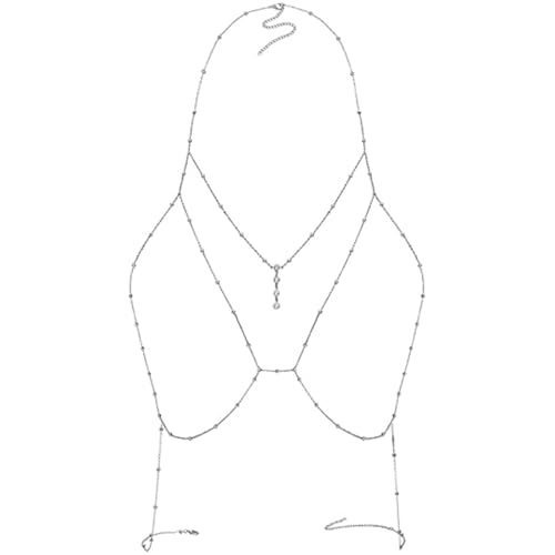 SURALIN 1PCS Körperkette, BH-Bikinikette, Strass Brustkette, Sommer-Strandurlaub, Körperkette für Frauen und Mädchen