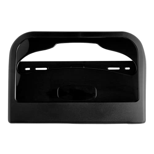 Image of EZbrnd Wall-Mounted Half-Fold Toilet Seat Cover Dispenser for Commercial /Residential /Bathroom /Office, Seat Cover Paper Sold Separately, Black, 3100B-EZ