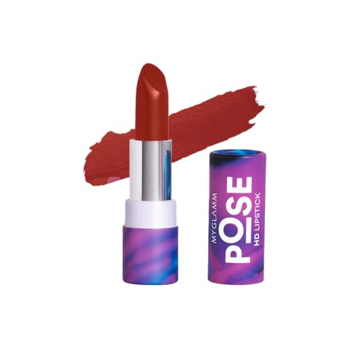 Image of MyGlamm POSE HD Lipstick-True Red (Red)-4 gm | Matte Lipstick | Enriched with Moringa oil & Vitamin E | Long-lasting & Moisturising