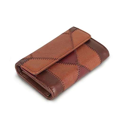 Wallets,Women Leather Short Wallet Ladies Coin Purse Stitching Leather Folding Card Card Holder Retro Clutch