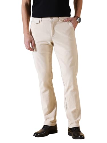 Thomas Scott Pantalones para hombre, Crema, 42