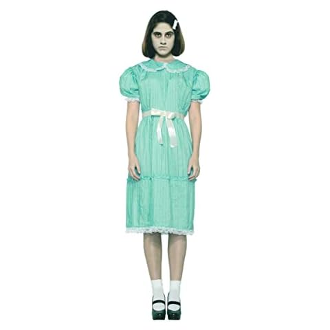 Womens 80s Twins Fancy Dress Costume Adult Halloween Creepy Sister Costume (Large(14-16)) Cover