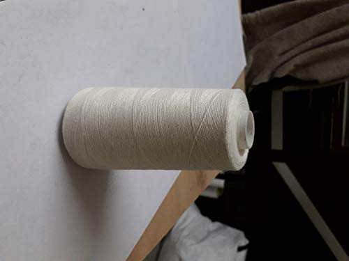 Image of Ace International Exports 3000 m Overlock Polyester Sewing Thread Set Box Yarn Spools Cone Beige (Pack of 5)