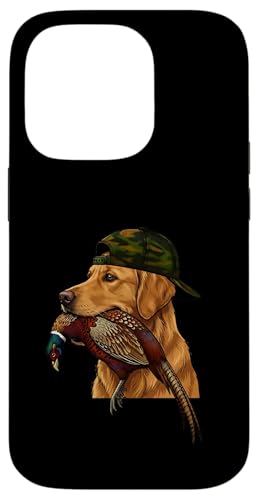 Carcasa para iPhone 14 Pro Golden Retriever Pheasant Hunting Dog Lover