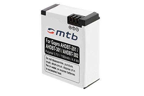 2 Akkus für GoPro Hero3 & Hero3+ Black, White, Silver Edition - 1180mAh Polymer - - Image 6