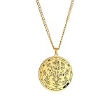 OAUWKEIY Collar Colgante Un versátil collar redondo con un diseño de espino blanco perfecto para mejores amigas o parejas con un estilo rústico