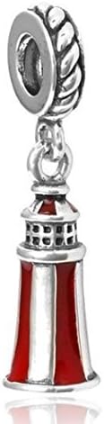 Dangle Princess Lighthouse Tower Charm Bead for Charms Bracelets