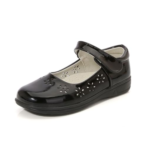 Little Kids Girls Classic Mary Jane Flats Black School Uniform Dress Shoe Formal Footwear for Students