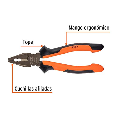 Pinzas de electricista Truper 7 8 pinzas de electricista truper 7 marca Truper Expert (2)