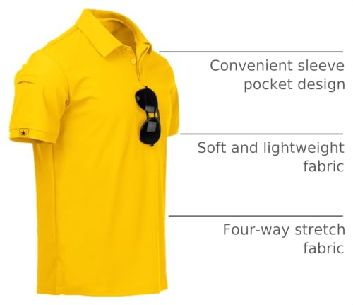 Image of ZITY Mens Polo Shirt Short Sleeve Sports Tactical T-Shirt Athletic Golf Polos Daily Casual Stylish Collared Shirts for Men