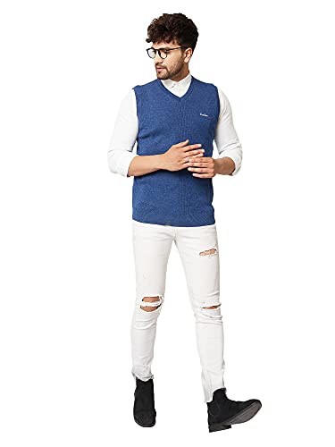 Image of Kvetoo V Neck Sleeveless Winter Wool Sweater for Men