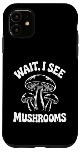 �҂��āAI See Mushroom Forager �ۊw�� �L�m�R �X�}�z�P�[�X iPhone 11 �p