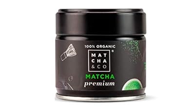 Matcha Premium 100% Ecológico | Té verde en polvo Orgánico de Japón | Té Matcha de grado ceremonial premium BIO | Matcha & CO  30 g 