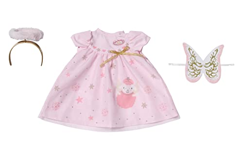 Baby Annabell Weihnachtskleid, Puppenkleid mit Flügeln und Haareif, für Puppen in 43 cm 707241 Zapf Creation