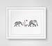 Watercolor Elephant Family Print Art Nursery Elephant Painting Kids Room Wall Print Watercolor Elephant Print Art Baby Love New Born Gift 8x10 inch No Frame
