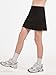 Haloumoning Girls Athletic Skorts Kids Tennis Skirt with Shorts Golf Running Workout Skort with Pockets 5-14 Years Black