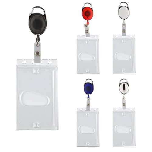 Porte-badge yoyo Schmalz rouge pour pass de ski et accès entreprise avec mousqueton