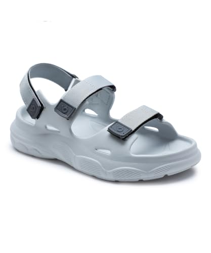 Image of KOBURG Alaska Sports Sandals for Men | Thick Sole Lightweight Casual Floaters | Non-Slip Outdoor Walking Sandals with Double Straps Extra Soft Slide | EVA Sole KS-284