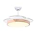 Wentylator Sufitowy Nordic Macaron Fan Light Niewidzialny wentylator sufitowy Lampa sufitowa Odwrotna regulacja sześciobiegowej regulacji ostrza sześciobiegowe DOPROWADZIŁO Trzykolorowe światło do Syp