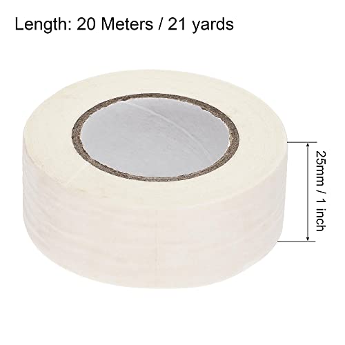 Image of uxcell 3Pcs 25mm 1 inch Wide 20m 21 Yards Masking Tape Painters Tape Rolls White