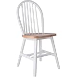 Winsome Windsor 2-Piece Chair Set, Solid Wood, Natural/White Finish