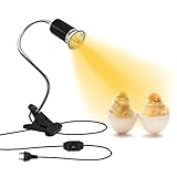 Schildkröte Wärmelampe, Reptilien Terrarium Lampe, Wärmespotlampe für Aquarium Reptil, Wärmestrahler Heizlampe Schnecken Terrarium mit Dimmbarer Schalter 75w (ohne Glühbirne)