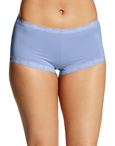 Shorty en microfibre de marque pour femme avec finitions en dentelle fine