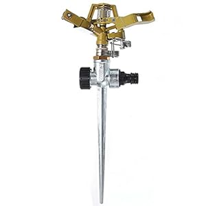 Gazon aardingssproeier 360 Sprinkler Graad Rotary Irrigation Sproeier Sprinkler voor Gazon Garden Yard Golf Grass Metal…