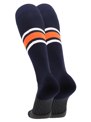 MadSportsStuff Dugout 3 Stripe Baseball Socks Over the Calf Length Pattern E2