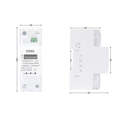 Moniteur de consommation d'énergie intelligent WiFi 65A DDS226D
