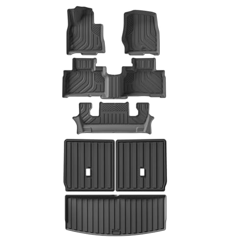 TPE製 カーフロアマット カーゴライナー トランク バックレストパッド アクセサリー に適合する フォード に適合する エクスプローラー USバージョン 6人乗り 2020-2025 SLVNMTCQG(売店)(LHD 7PCS)