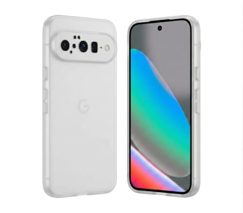 Image of FIRST MART Back Cover for Google Pixel 10 | Ultra-Thin Frosted Matte Semi-Transparent Silicone Case, Anti-Slip Grip, Precise Fit | White