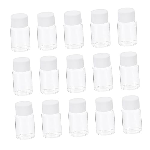Ciieeo 35Pcs Plastic Reagent Bottles with Leak Lids Wide Mouth Sample Sealing Vials for Liquid Storage and Practical Laboratory Containers