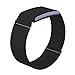 MAKCPOIMER Stretchy Nylon Sport Loop Compatible with Amazfit Helio Strap, Adjustable Elastic Fitness Tracker Wristband with Pre-Installed 22mm Pins (Black)