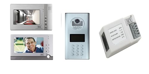 Image of MX Multi-Apartment Video Door Phone System - 7 inch Digital TFT LCD Monitors, 1 /4 inch Color Sony CCD Camera, RJ-45 Connector, Password Access up to 9999 Subscribers, Two-Way Audio, Night Vision
