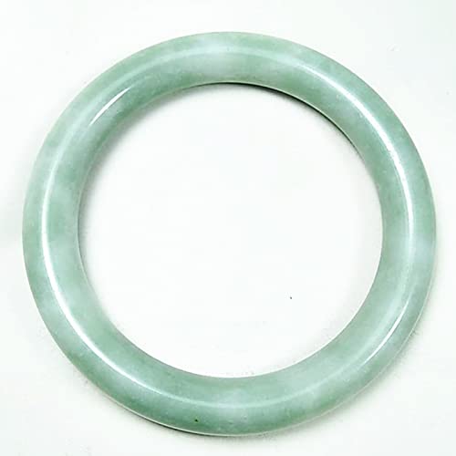 Bracelet en jade vert naturel rond 52-53 mm idée cadeau d'exception pour femme