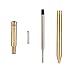 EKLOEN Twist Retractable Refill Solid Brass Pen, EDC Pocket Signature Pen with Clip