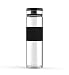 Glass Water Bottle 20oz. Eco-Friendly | Wide Mouth | Silicone sleeve for non-slip grip | Easy to clean borosilicate glass | Double enforced glass base