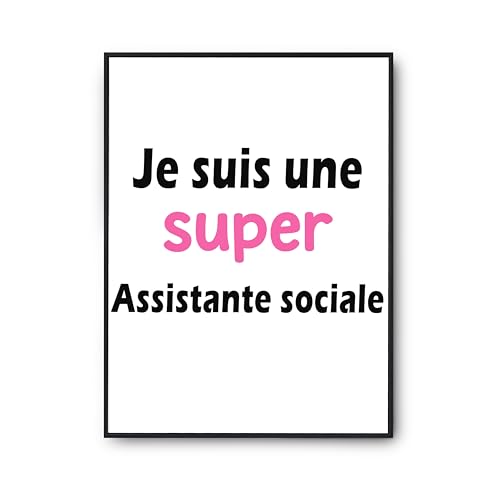 Affiche assistante sociale cadeau original pour célébrer une femme formidable