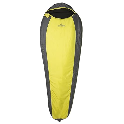 Image of Teton 20F and 5F Degree Sleeping Bag; Lightweight, Warm Weather Mummy Sleeping Bags for Adults and Kids, Camping, Backpacking, Hiking