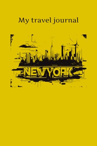 New York themed travel journal notebook: size 6x9 inches, 120 lined pages, ideal to take travelling for journaling and general writing.