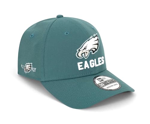 New Era - Casquette NFL Philadelphia Eagles Side Hit 39Thirty extensible, Vert pétrole., M-L