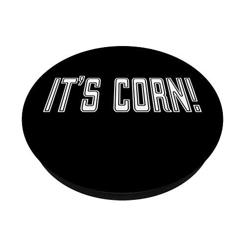 It's Corn I Can Tell You All About It Big Lump with Juice PopSockets Swappable PopGrip, Black - Image 2