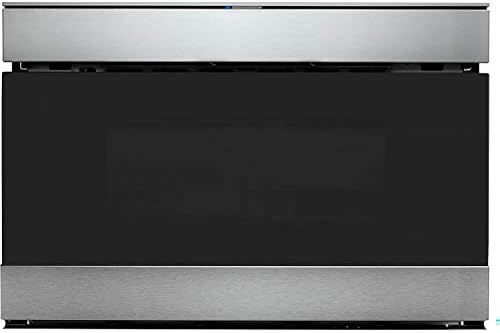 Sharp SMD2489ES 24" loT Microwave Drawer with 1.2 cu. ft. Capacity, 950 Watts, 11 Power Levels, Edge-to-Edge Black Glass, in Stainless Steel