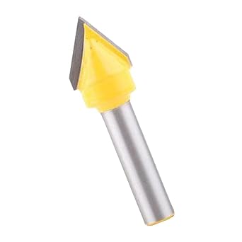 KRAAFTAR 8mm Shank Woodworking Mill Router Bits V-Groove 60 Degree